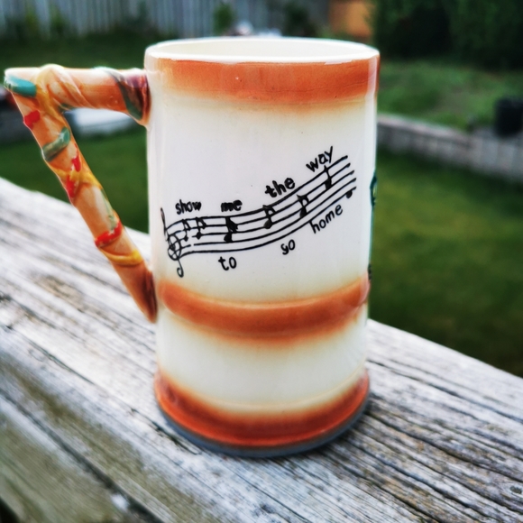 Vintage Drunk Man Show Me The Way to Go Home Porcelain Beer Stein Japan - Picture 10 of 17